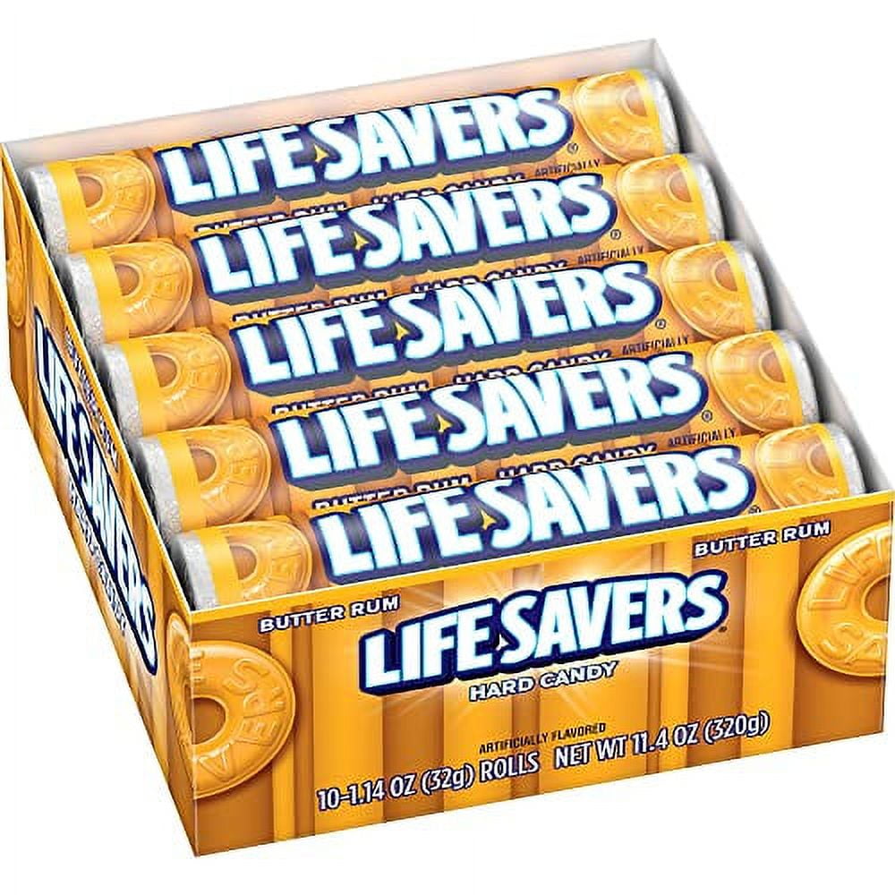 LIFE SAVERS Butter Rum .. Hard Candy Bulk, 1.14 .. ounce (20 Single Packs)