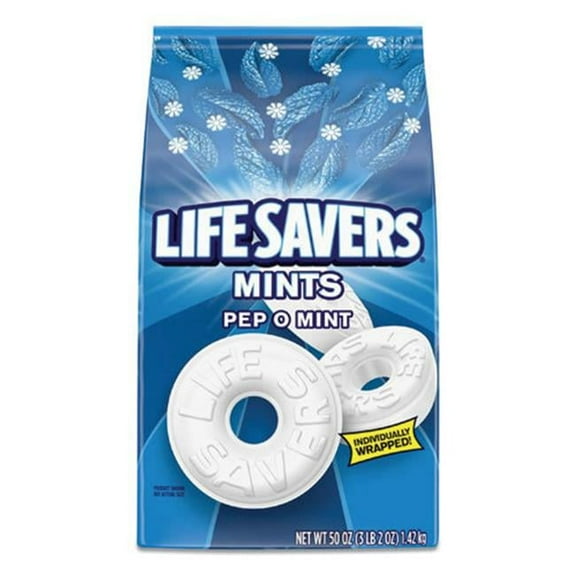 LIFE SAVERS Pep O Mint Hard Candy, 50-Ounce Party Size Bag