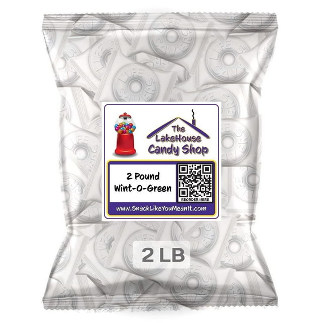 LIFE SAVERS WintOGreen Hard Candy Bulk 2 Lbs s Individually Wrapped Mints Wintergreen