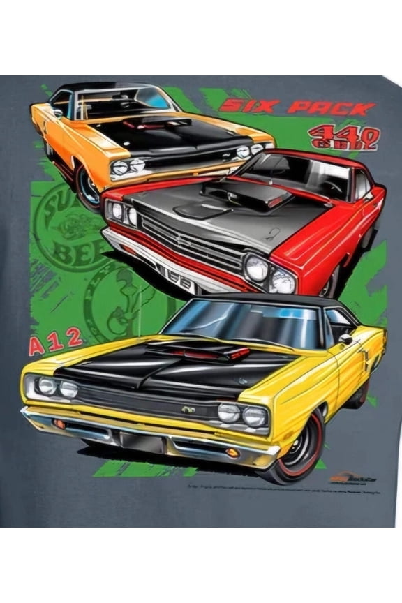 A12 Super Bee / Road Runner Mopar Men's T Shirt Johny Rockstar Brand
