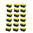 LIFE STORY 55 Qt. Stackable Storage Bin, Black & Yellow, 18 Pack ...