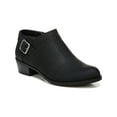 thumbnail image 1 of LIFE STRIDE Womens Black Cushioned Buckle Accent Alexi Almond Toe Block Heel Zip-Up Shootie 9 M, 1 of 3