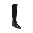 thumbnail image 1 of LIFE STRIDE Womens Black Decorative Metallic Hardware Cushioned Buckle Accent Oakley Almond Toe Block Heel Zip-Up Boots Shoes 10 W, 1 of 4