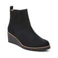 thumbnail image 1 of LIFE STRIDE Womens Black Goring Water Resistant Cushioned Zenith Round Toe Wedge Zip-Up Booties 8 M, 1 of 3