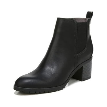 FRENCH CONNECTION Womens Black Goring Padded Ronan Pointed Toe Block Heel Booties