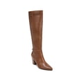 thumbnail image 1 of LIFE STRIDE Womens Brown Croc Embossed Wide Calf Stratford Pointed Toe Block Heel Zip-Up Heeled Boots 8 M WC, 1 of 3