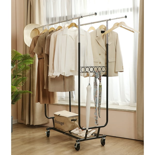 LIFEFAIR 500 Lbs Heavy Duty Clothes Racks for Hanging Clothes Clothing