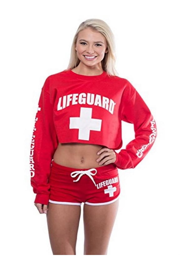 Licensed Cropped Crew Neck Ladies Sweatshirt