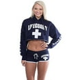 thumbnail image 1 of LIFEGUARD Licensed Cropped Pullover Ladies Hoodie (Navy, Medium), 1 of 4