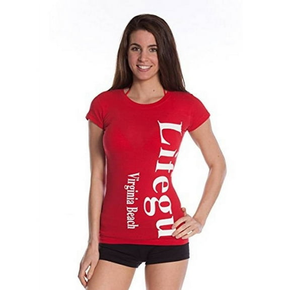 LIFEGUARD Official Girls Split Print Design Tee Red Large