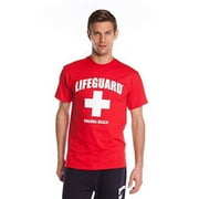 LIFEGUARD Official Guys Cross Design Tee Red Small