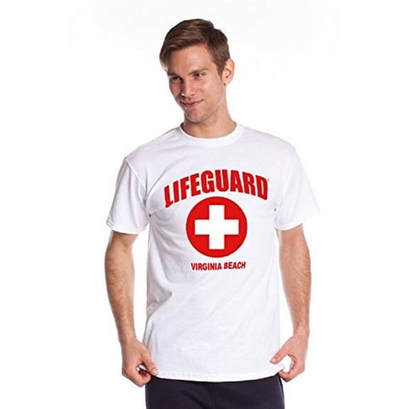 LIFEGUARD Official Guys Cross Design Tee White Large