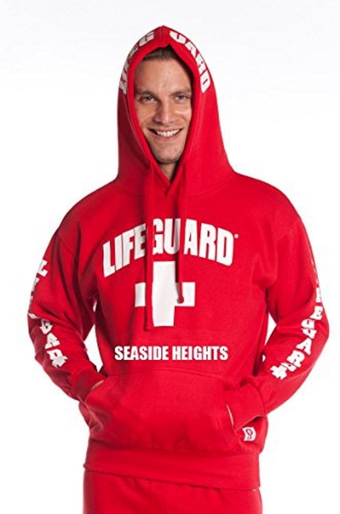 Official Guys Red Lifeguard Hoodie