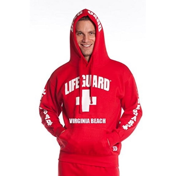LIFEGUARD Official Guys Virginia Beach Hoodie Red Large