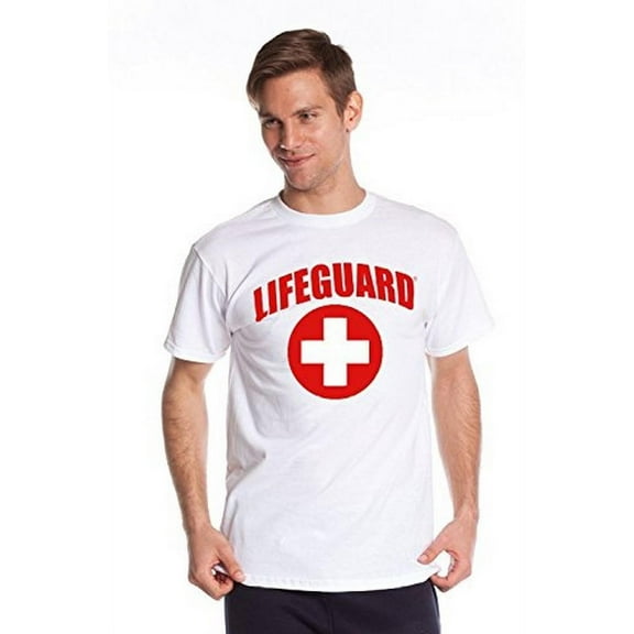 LIFEGUARD Official Guys White Chest Print Design T-Shirt