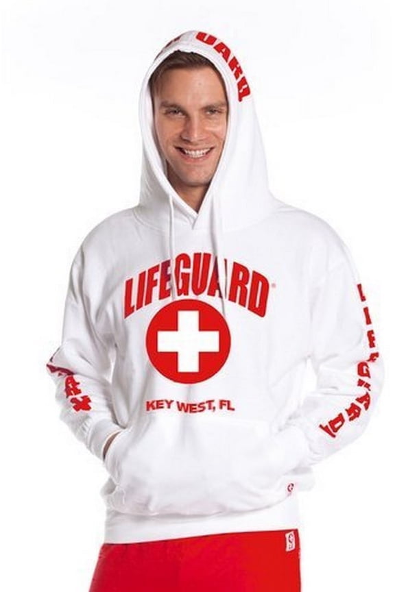 Official Guys White Hoodie Key West FL Medium