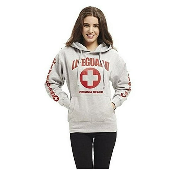 LIFEGUARD Official Ladies Grey Hoodie Virginia Beach Large