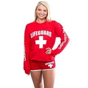 LIFEGUARD Official Ladies Red Crew Neck Sweatshirt