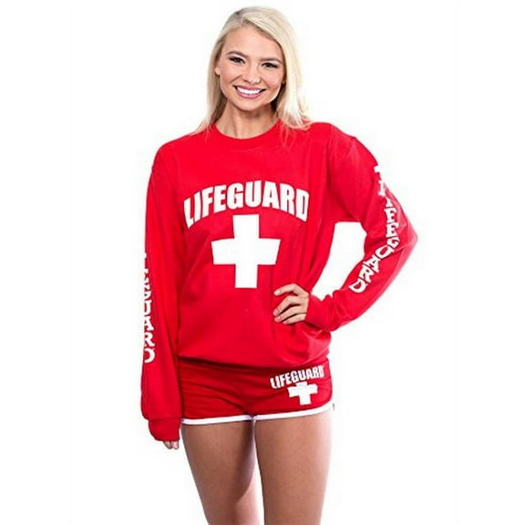 LIFEGUARD Official Ladies Red Crew Neck Sweatshirt