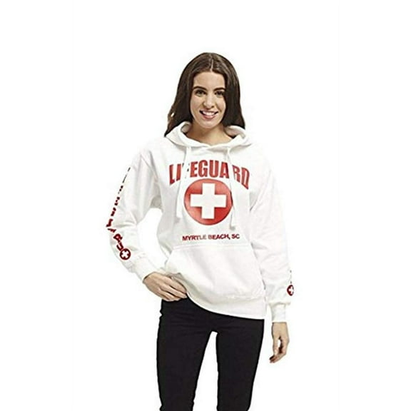 LIFEGUARD Official Ladies White Hoodie Virginia Beach Small