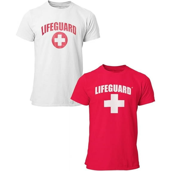 LIFEGUARD Officially Licensed 2-Pack Short Sleeve Crew Neck T-Shirt for Men Women Unisex Tee