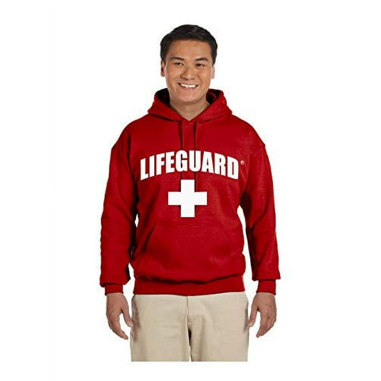 LIFEGUARD  Red Unisex Uniform Fleece Hoody Sweatshirt Hoodie