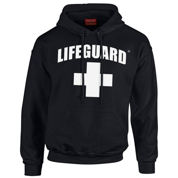 LIFEGUARD Officially Licensed First Quality Pullover Hooded Sweatshirt Black Color with Print for Men and Women