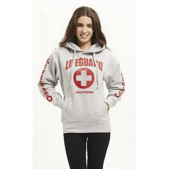 LIFEGUARD Officially Licensed Ladies California Hoodie Sweatshirt Apparel for Women, Teens and Girls (Large, Grey)