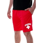LIFEGUARD Officially Licensed Mens Active Running Performance Shorts Moisture Wicking XL Red