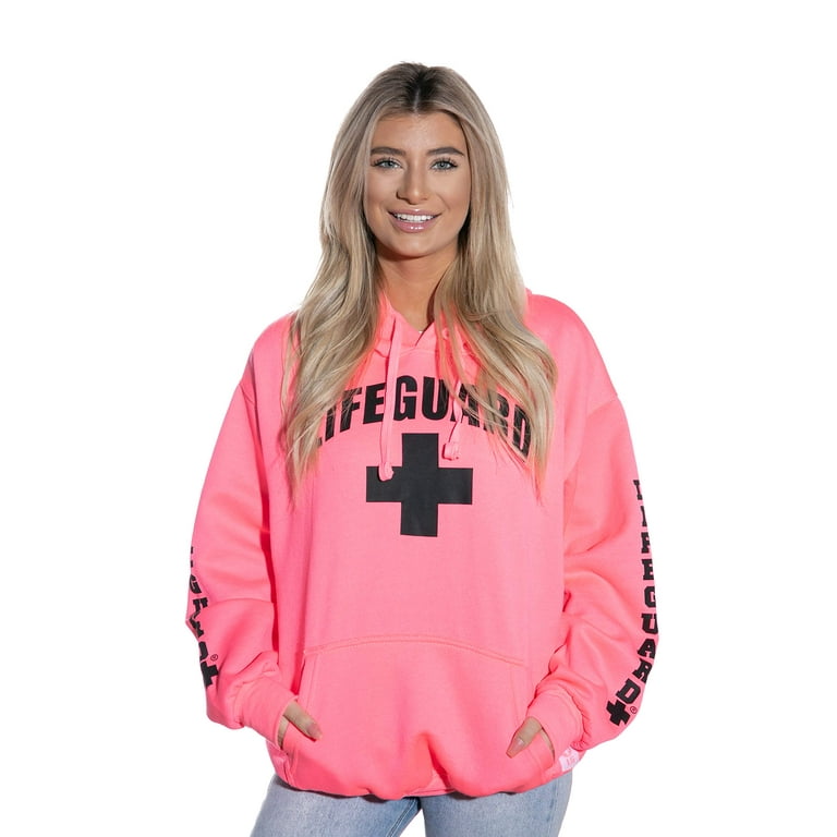 Pink lifeguard hoodie cheap
