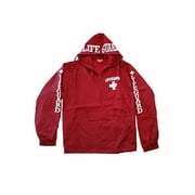 LIFEGUARD Officially Licensed Quarter Zip Nylon Pack-Away Windbreaker Jacket XXL, Red