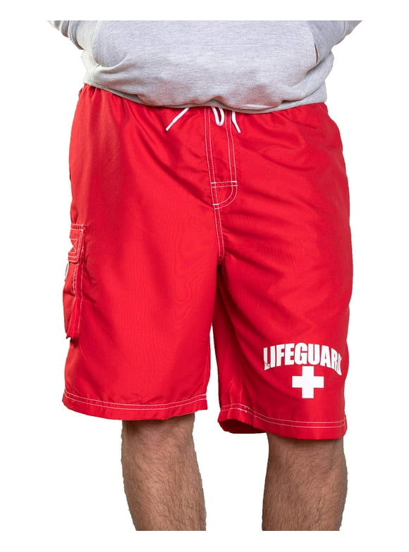 Officially Licensed Red Men's oard Shorts Swim Trunks
