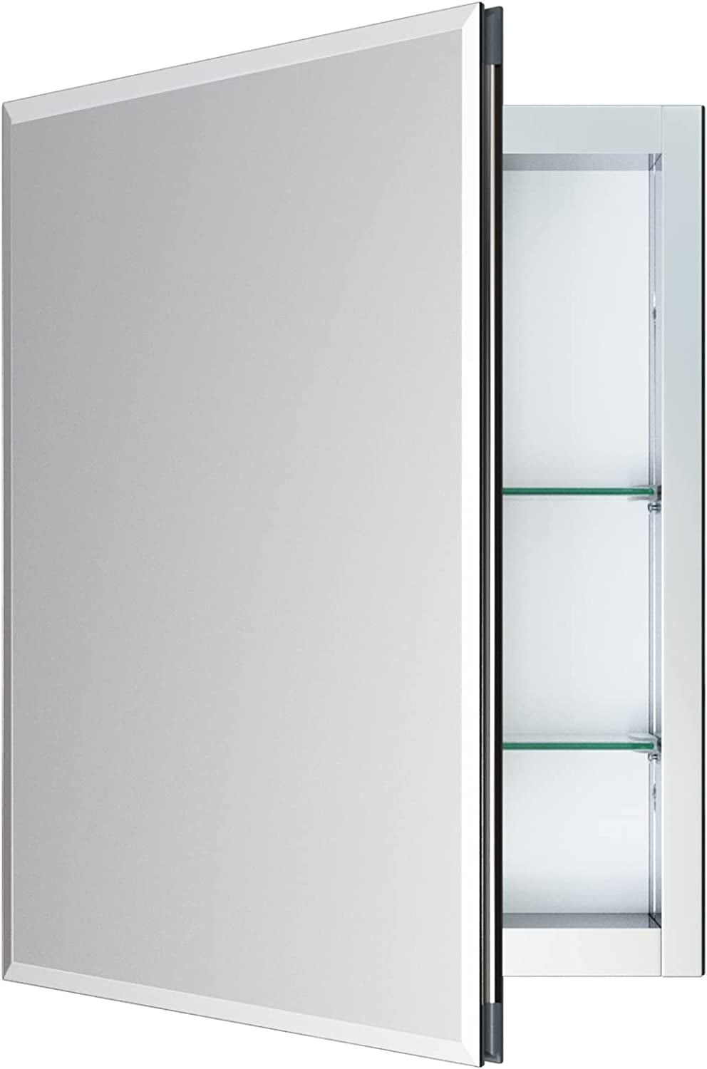 LIFEI 30 Inch x 24 Inch Bathroom Medicine Cabinet with Mirror, Aluminum ...