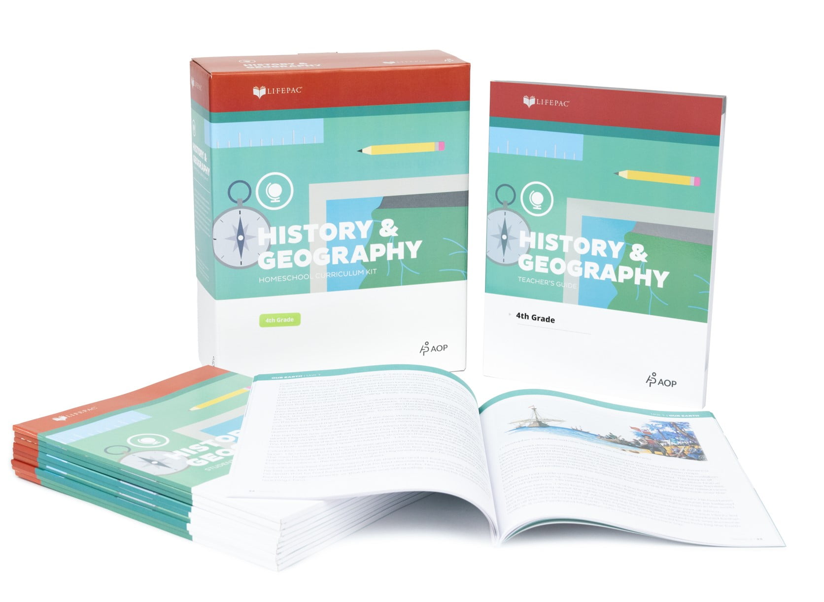 LIFEPAC 4th Grade History & Geography Box Set by Alpha Omega Publications (Paperback)