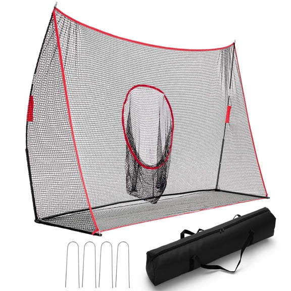 LIFERECORD 10x7 ft Golf Practice Net for Backyard Driving, Portable Golf Hitting Net with Frame, Indoor & Outdoor Dual-Use, Personal Driving Range for Home, Garage, Backyard