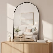 LIFERECORD 24x36 Arched Black Bathroom Mirror, Shatterproof Wall Vanity Mirror with Matte Metal Frame, Reinforced Packaging