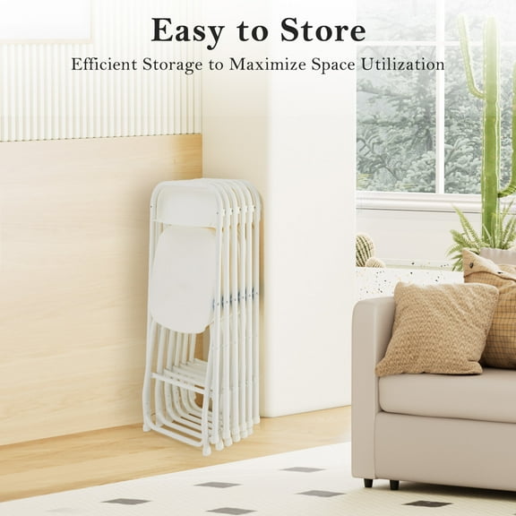 LIFERECORD 4 Pcs Plastic Folding Chair Indoor Outdoor Activity Lightweight Chair