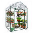 thumbnail image 1 of LIFERECORD 6 Tier Mini Greenhouse - Portable Greenhouse with PVC Cover for Indoor or Outdoor, 56" x 56" x 76" Green House for Home, Clear, 1 of 7