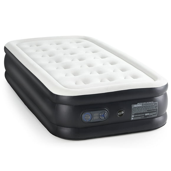 LIFERECORD Air Mattress Twin Size with Built in Pump,16" Portable Air Bed for Camping, Travel, Home and Guest Room, 660lbs Weight Capacity Raised Inflatable Blow up Mattress