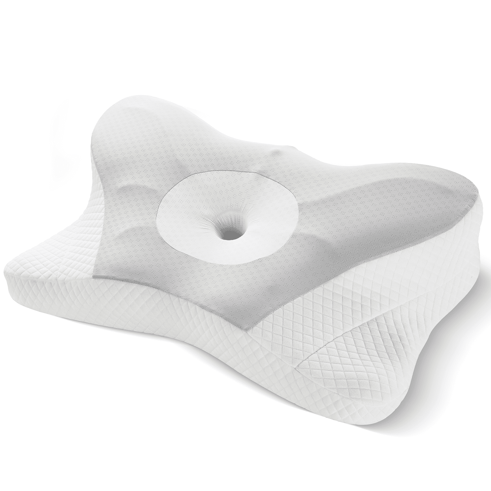 LIFERECORD Cervical Neck Pillow – Ergonomic Memory Foam Pillow for Neck and Shoulder Pain Relief, Contour Bed Pillow for Side, Back and Stomach Sleepers, King Size, Gray