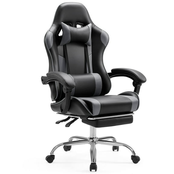 LIFERECORD Ergonomic Gaming Chair With Headrest Lumbar Pillow Height Adjustable 360° Swivel Seat