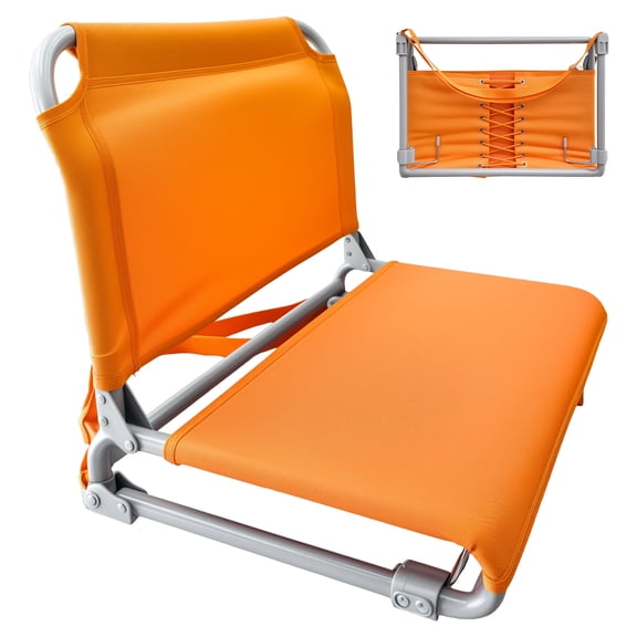 LIFERECORD Foldable Stadium Seat Chair with Back Support, Portable Bleacher Seat for Sports Games, Concerts, Parks - 225 lbs Capacity, Waterproof 600D Oxford Fabric, Dual Carry Options