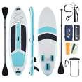 thumbnail image 1 of LIFERECORD Inflatable Stand Up Paddle Board 10.5ft with SUP Accessories, 2-in-1 Aluminum Paddle, Wide Stable Design Non-Slip Deck, Ultra Portable iSUP with Backpack for Adults Youth Beginners, 1 of 9