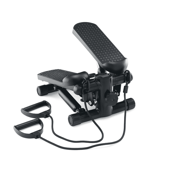 LIFERECORD Mini Stair Steppers for Exercise, with Resistance Bands at Home, 250 LBS Loading Capacity Portable Fitness Stepper, Black