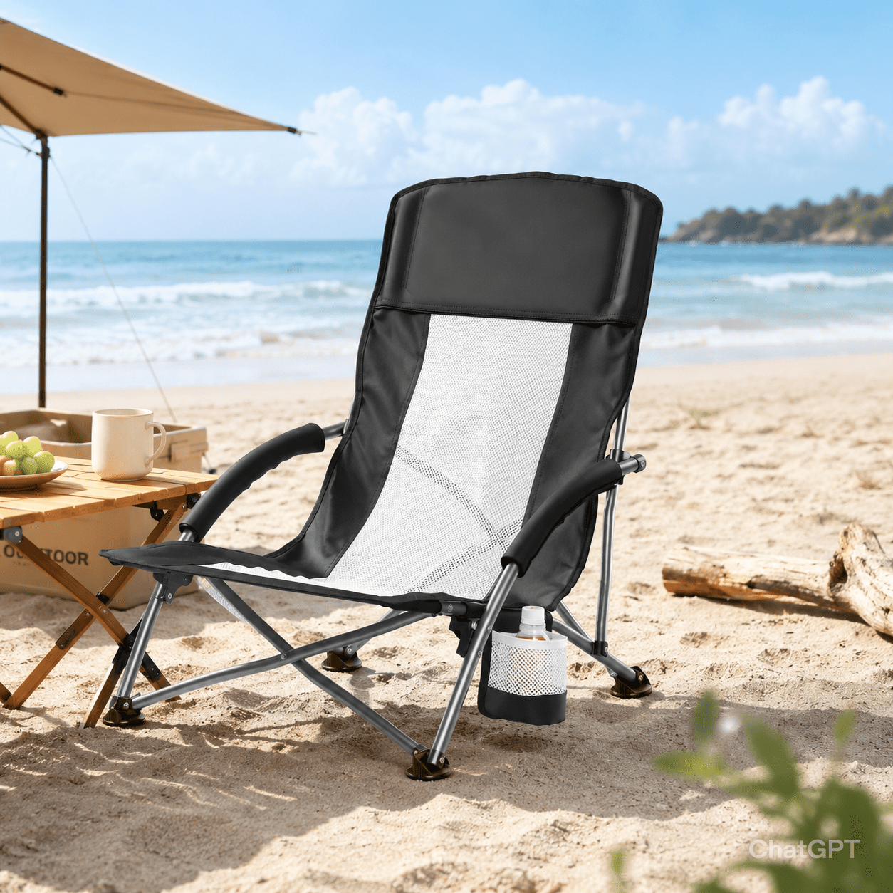 LIFERECORD Light Weight Camping Chairs, Portable Outdoor Folding Beach Chair with Storage Pocket for Beach, Camping Sports, Water Resistant