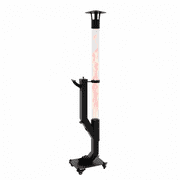 LIFERECORD Wood Pellet Patio Heater, Portable Fire Pit - Stainless Steel Outdoor Rocket Stove with Anti-Tip Steel Base for Backyard & Patio