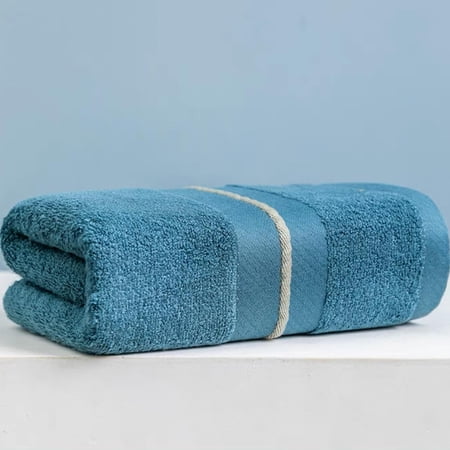 LIFEREVO Soft Fluffy Bath Towel 100% Cotton Bath Towel,Soft Towel for Hotel Bathroom,Blue
