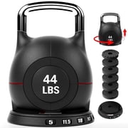 LIFERUN Adjustable Kettlebell Set-7in1 Kettlebells, Choose 22.5 lb or 44 lb, Quick-Change Weight Dial & Safety Lock, Aluminum Handle, Full-Body Workout