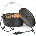 thumbnail image 1 of LIFERUN Dutch Oven Pot with Lid, 4.2 Quart Cast Iron Dutch Oven, without Feet, with Stand, Easy Clean, for Outdoor & Indoor, 1 of 9