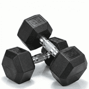 LIFERUN Rubber Coated Cast Iron Dumbbells, Hex Dumbbell Set of 2, Weight 60 lb, Strength Training Weight Set Home Gym